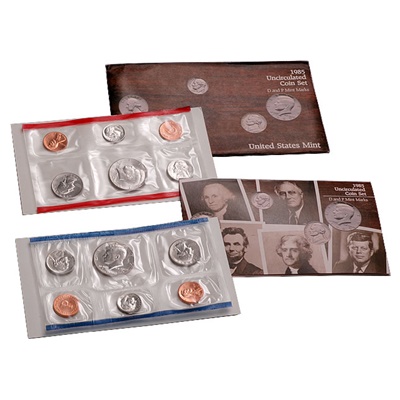 1985 United States Mint Uncirculated Coin Set (P & D)